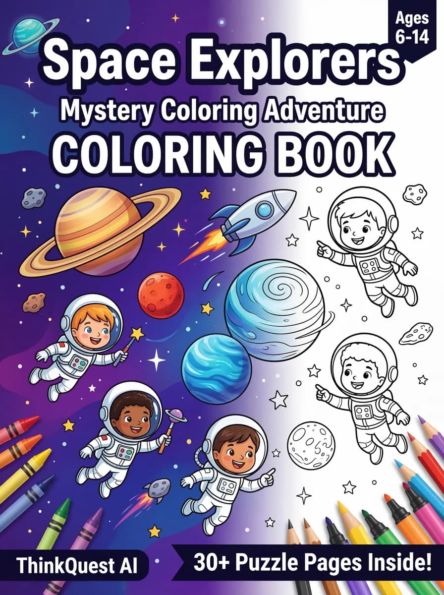Space Explorers: Mystery Coloring Adventure