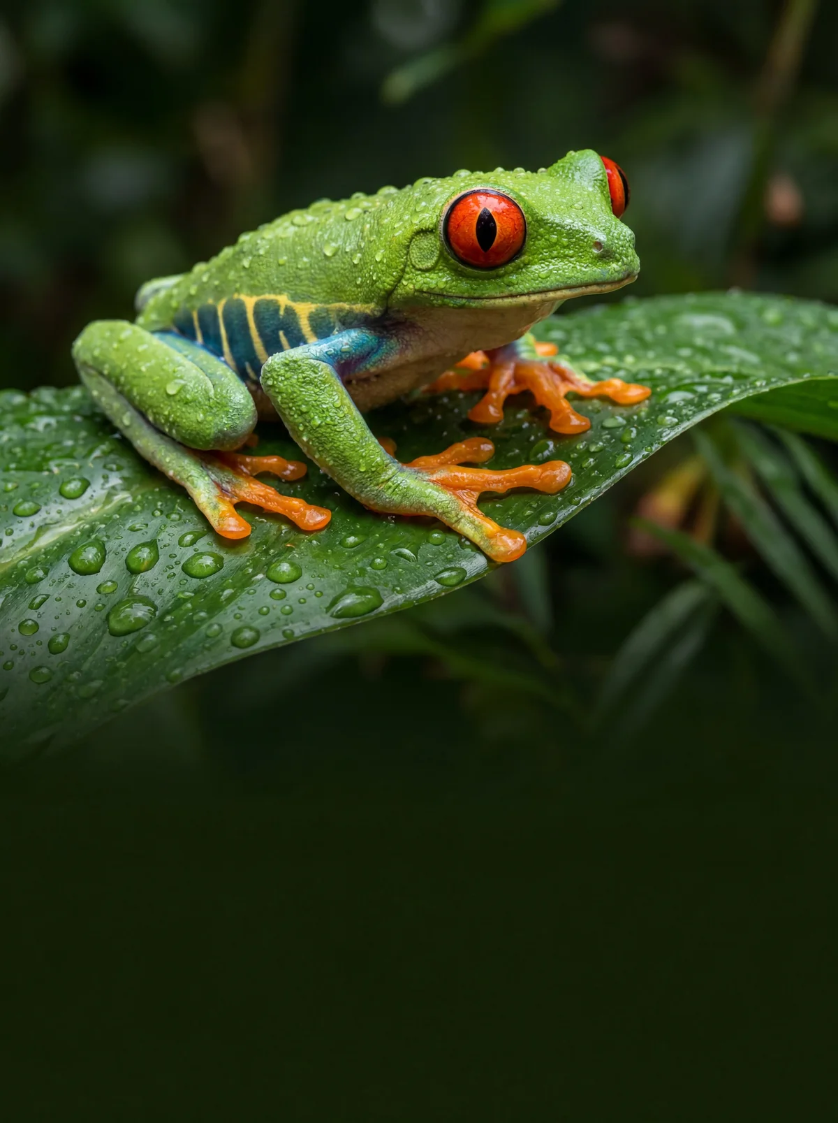 A lush green tropical rainforest