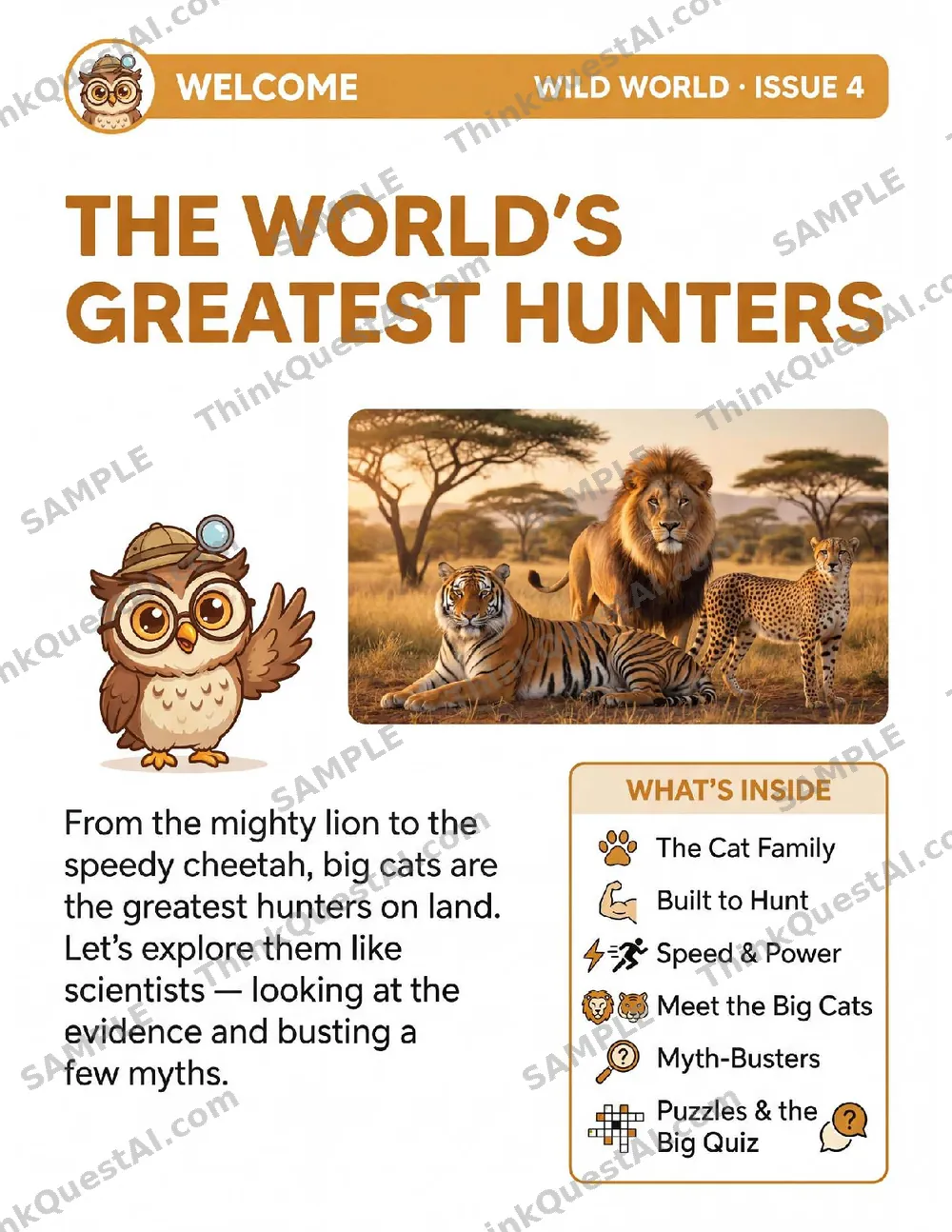Wild World: Big Cats — sample page 1