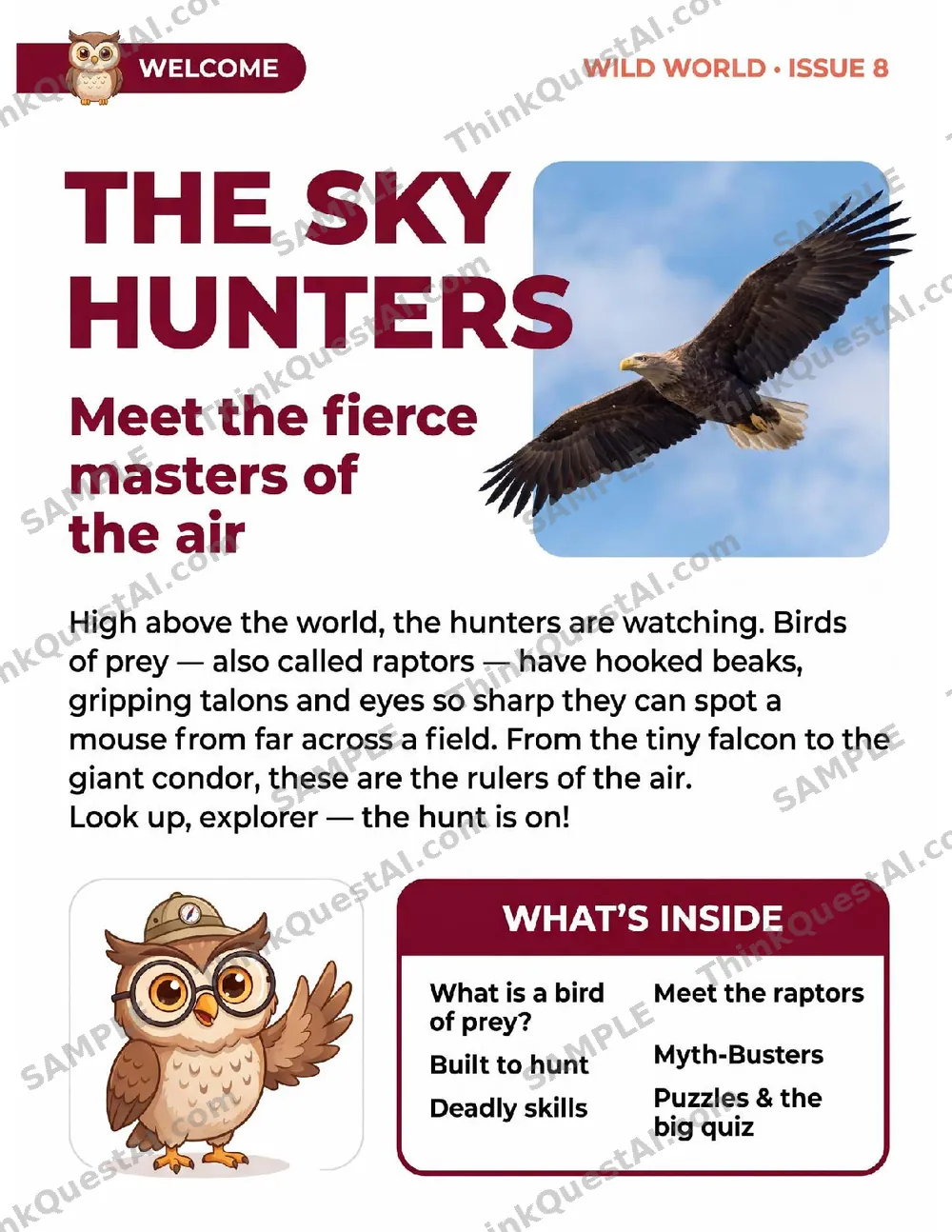 Wild World: Birds of Prey — sample page 1