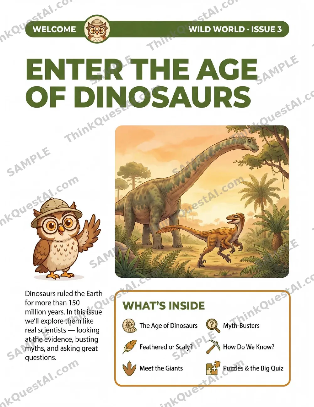 Wild World: Dinosaurs — sample page 1