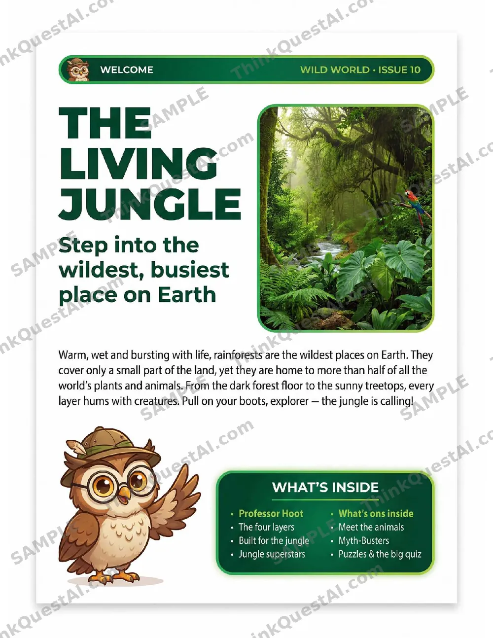 Wild World: Rainforest — sample page 1