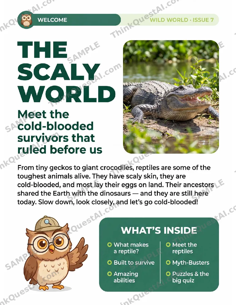 Wild World: Reptiles — sample page 1