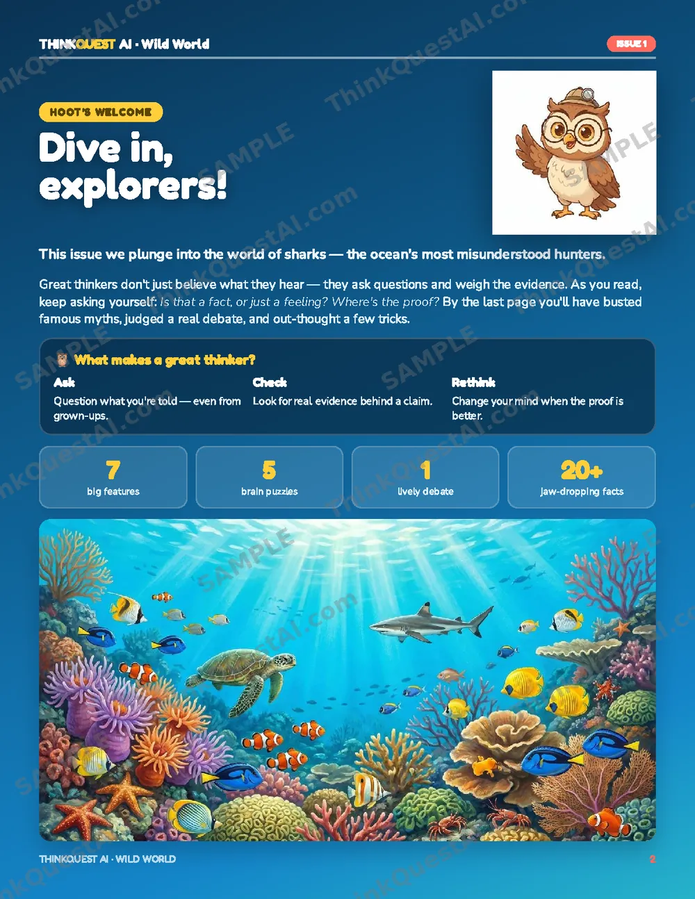 Wild World: Sharks — sample page 1